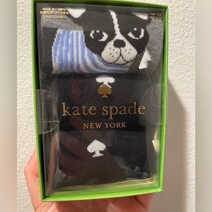 New Kate Spade French Bulldog Socks Set